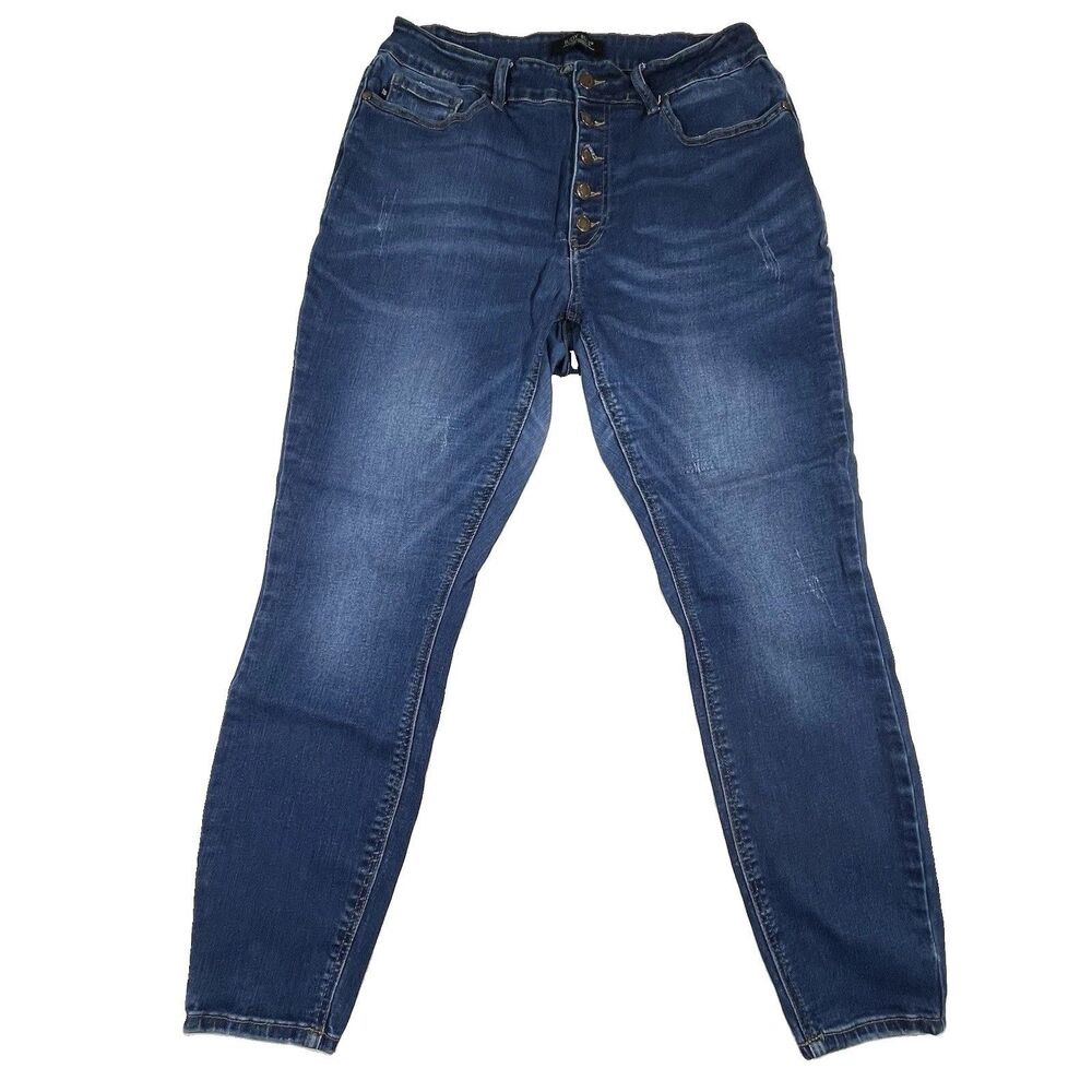 Judy Blue High Rise Button Fly Skinny Jeans Women’s 16W 32x28 Stretch